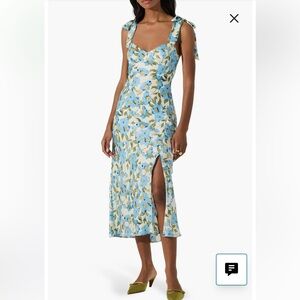 MOVING SALE! Astr The Label Women's Bow Strap Satin Midi Dress